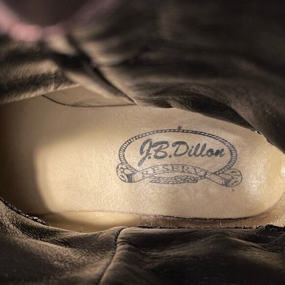 JB Dillon Reserve 9.5B Leather Cowboy Boots | Brown, Handmade in Mexico - Picture 10 of 11